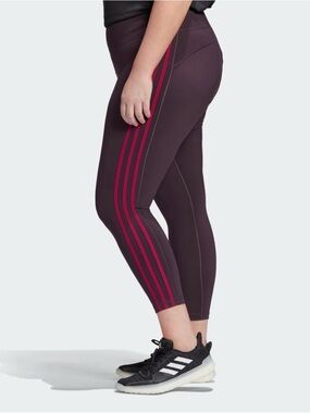 adidas Women's 3-Stripe “Believe This”718 Tights Dark Purple-Size 4X